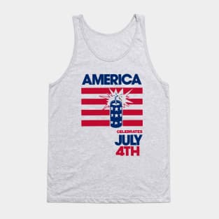 America celebra cuatro de Julio Tank Top